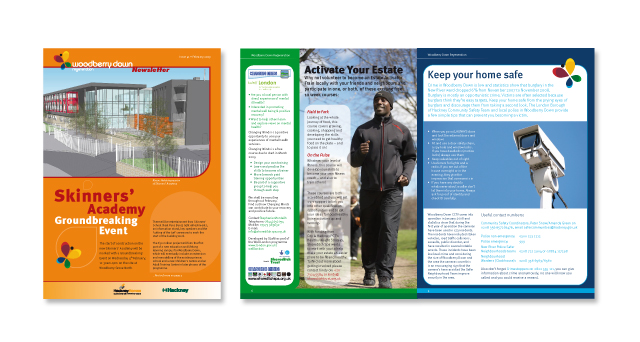 Monthly newsletter cover & spread Monthly newsletter cover & spread