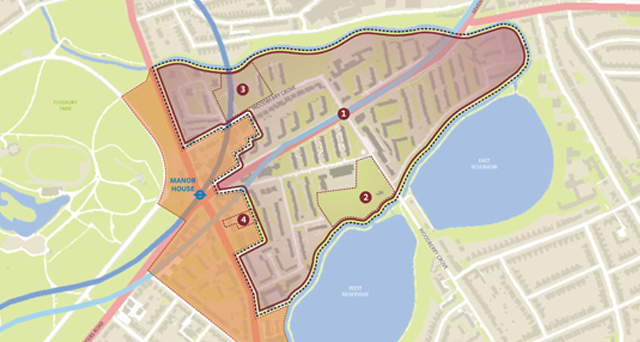 Woodberry Down Site Map